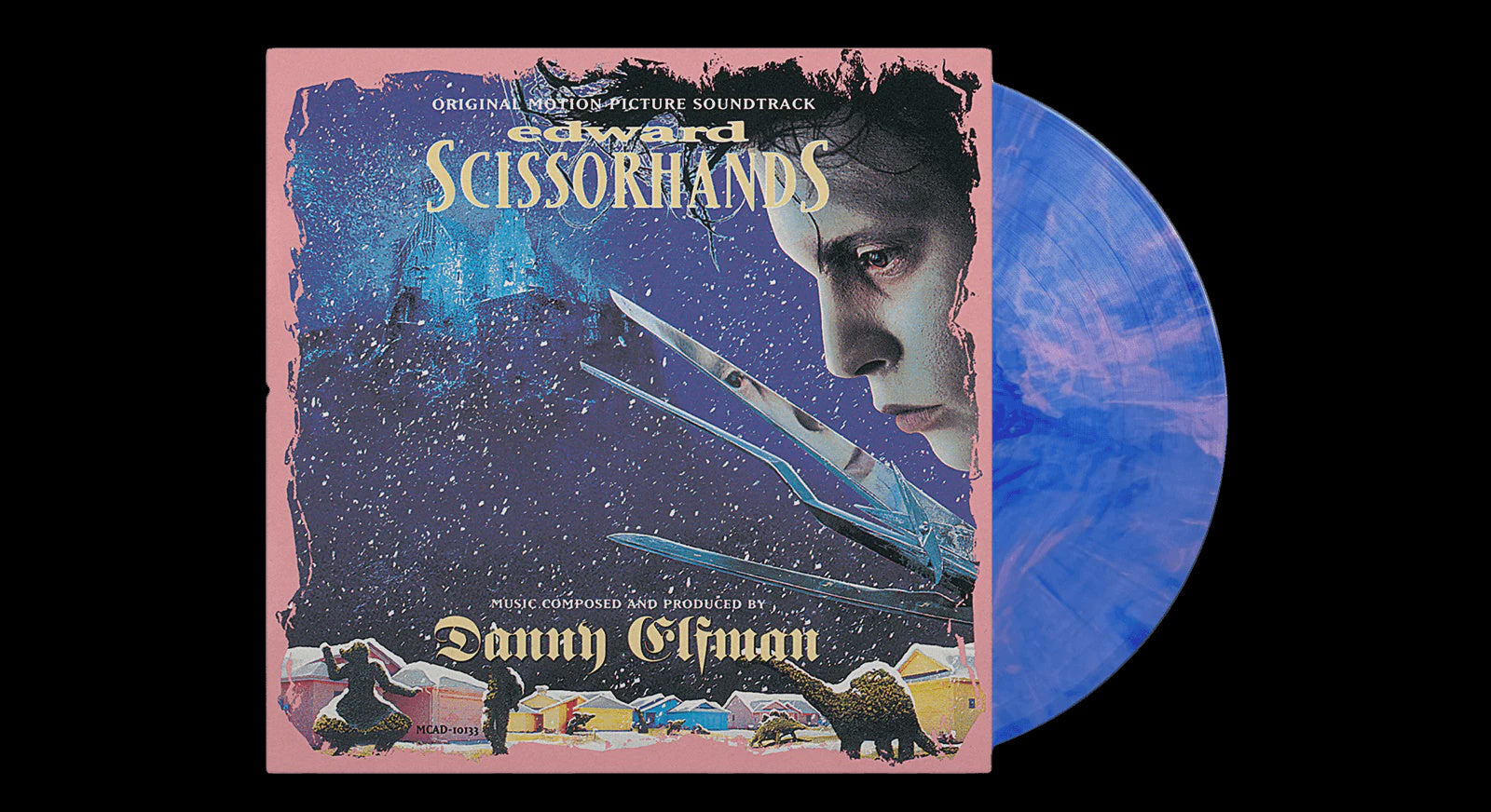 Soundtrack - Edward Scissorhands (Original Motion Picture Soundtrack) Blue & Pink Swirl Coloured Vinyl LP