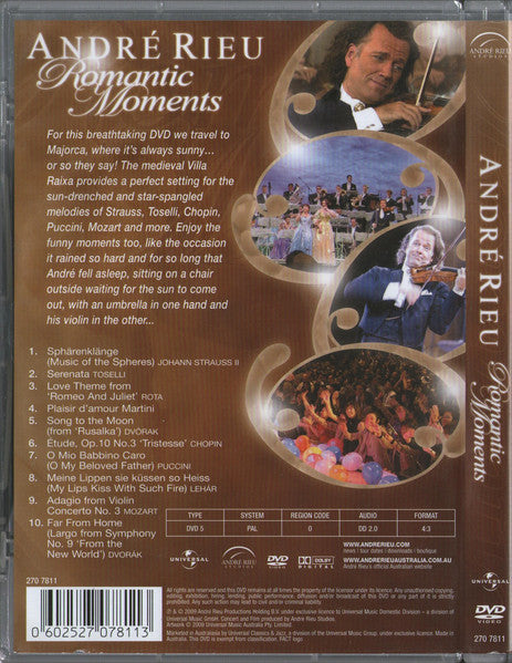 Andre Rieu - Romantic Moments DVD