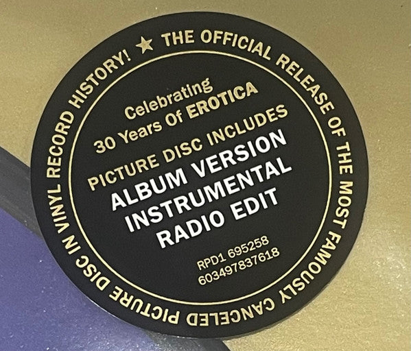 Madonna - Erotica Limited Edition Picture Disc Vinyl 12"