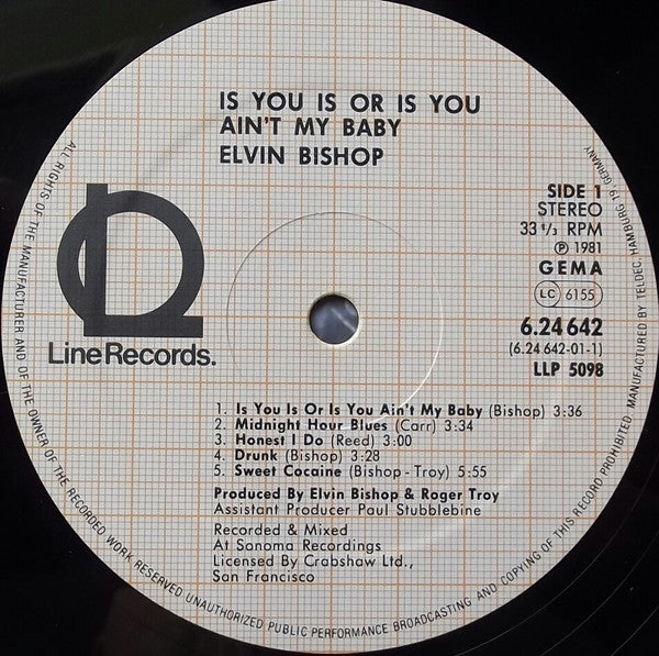 Elvin Bishop - Is You Is Or Is You Ain't My Baby Vinyl LP (Used)