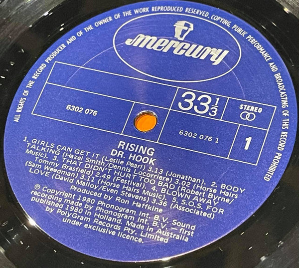 Dr. Hook - Rising Vinyl LP (Used)