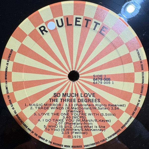 Three Degrees - So Much Love Vinyl LP (Used)