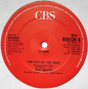 Jeff Wayne & Ben Liebrand - The Eve Of The War (Ben Liebrand Remix) Vinyl LP (Used)