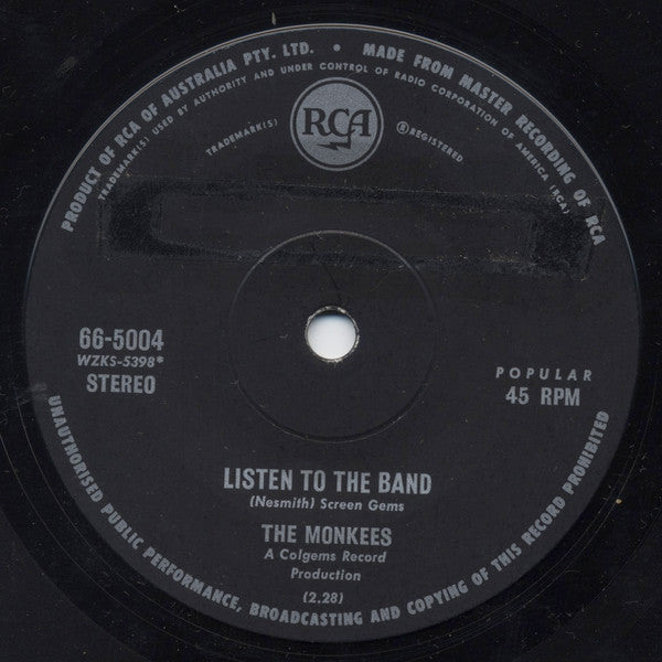 Monkees - Listen To The Band / Someday Man 7" Vinyl Single (Used)