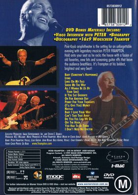 Peter Frampton – Live In Detroit DVD