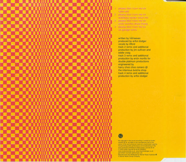 Artful Dodger - Please Don't Turn Me On 4 Track CD Single