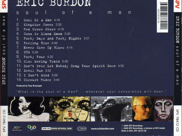 Eric Burdon - Soul Of A Man CD