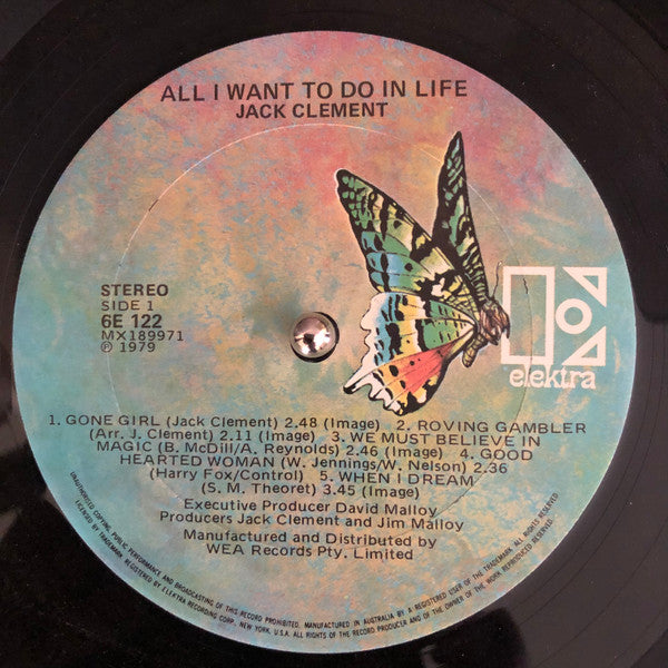 Jack Clement - All I Want To Do In Life Vinyl LP (Used)