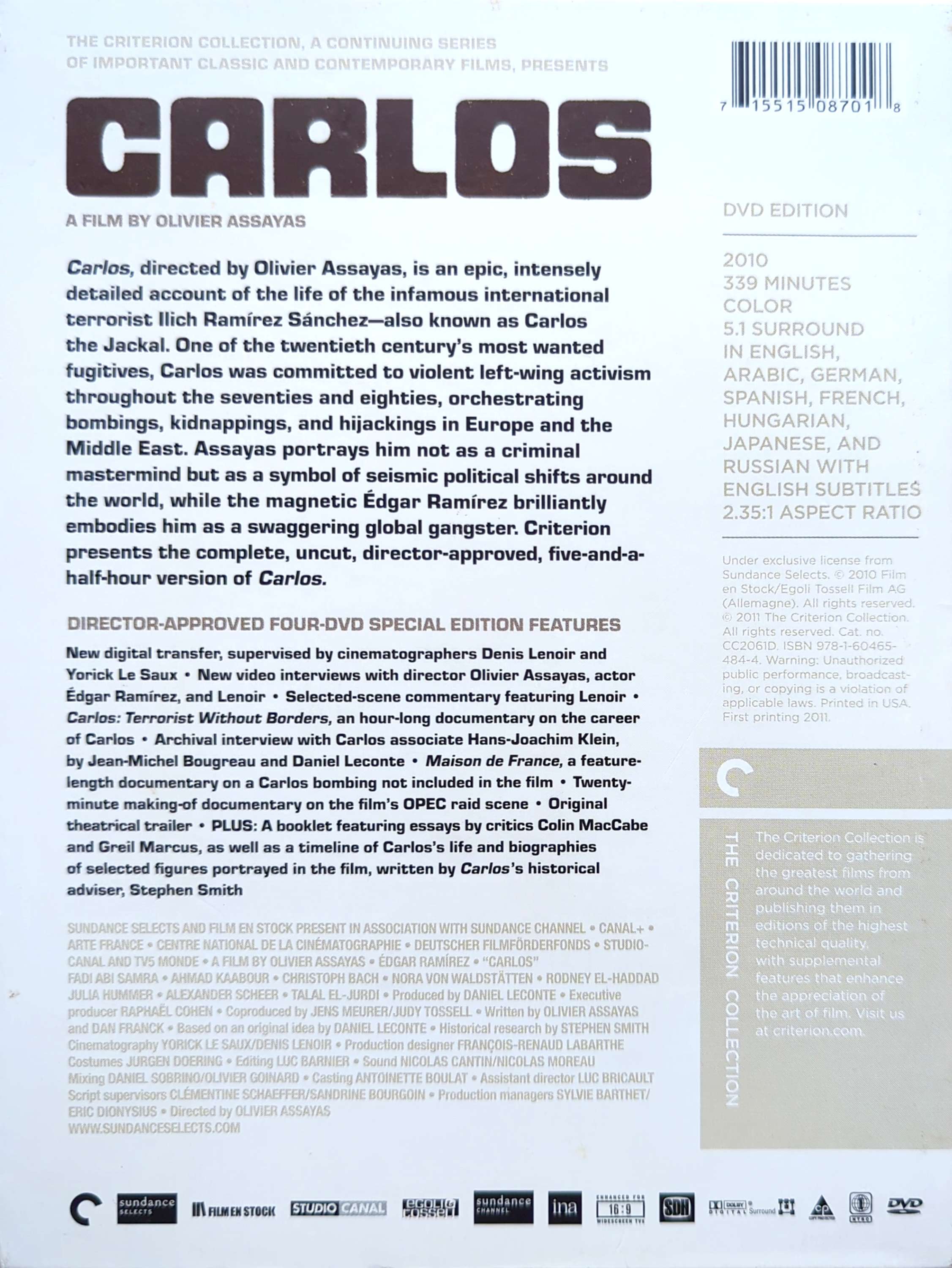 Carlos - Criterion Collection 2010 4DVD Boxset