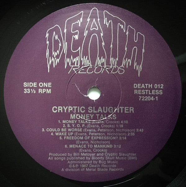 Cryptic Slaughter - Money Talks Vinyl LP (Used)