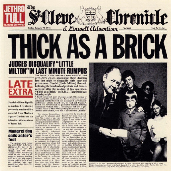 Jethro Tull - Thick As A Brick (Remastered) CD