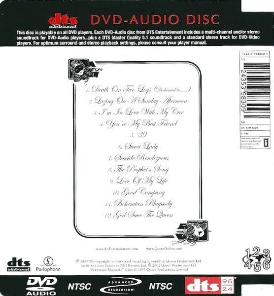 Queen – A Night At The Opera DVD-Audio Disc