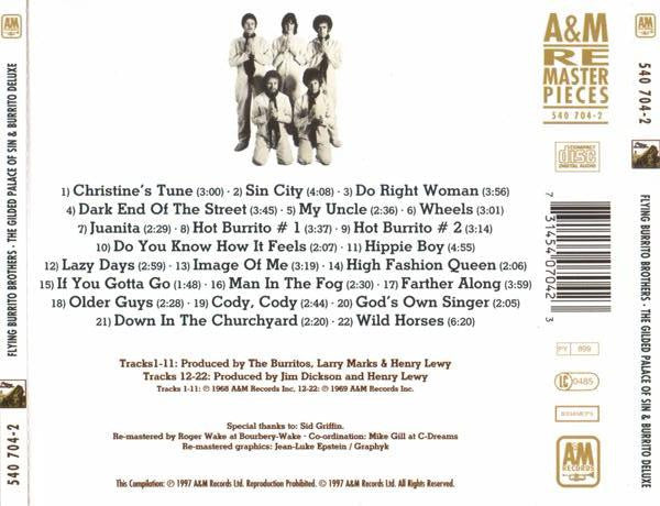 Flying Burrito Brothers - Gilded Palace Of Sin & Burrito Deluxe (2-On-1) CD