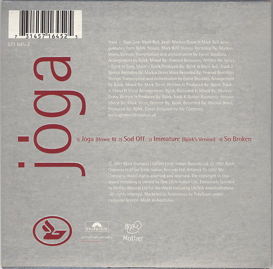 Bjork - Joga 4 Track CD Single