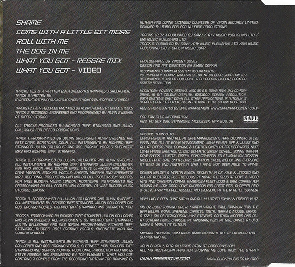 ABS - Shame 5 Track + Video CD Single