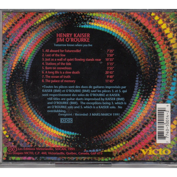 Henry Kaiser & Jim O’Rourke - Tomorrow Knows Where You Live CD