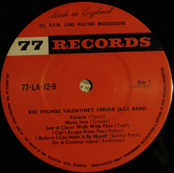 Kid Thomas Valentine - Kid Thomas Vinyl LP (Used)
