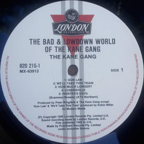 Kane Gang - The Bad And Lowdown World Of Vinyl LP (Used)