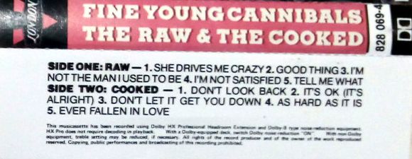 Fine Young Cannibals – The Raw & The Cooked Cassette Tape