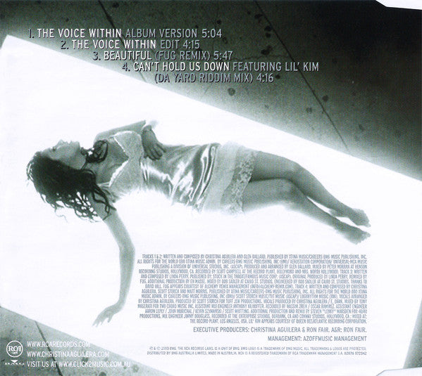 Christina Aguilera - The Voice Within 4 Track CD Single