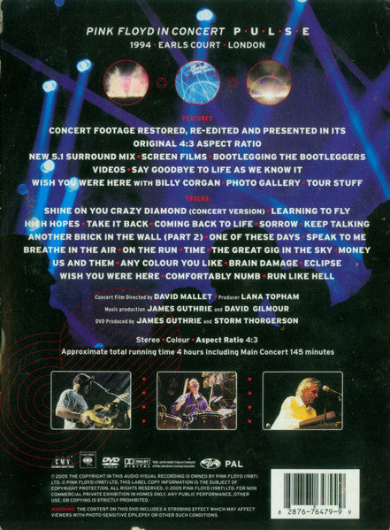 Pink Floyd - Pulse P.U.L.S.E. 2DVD