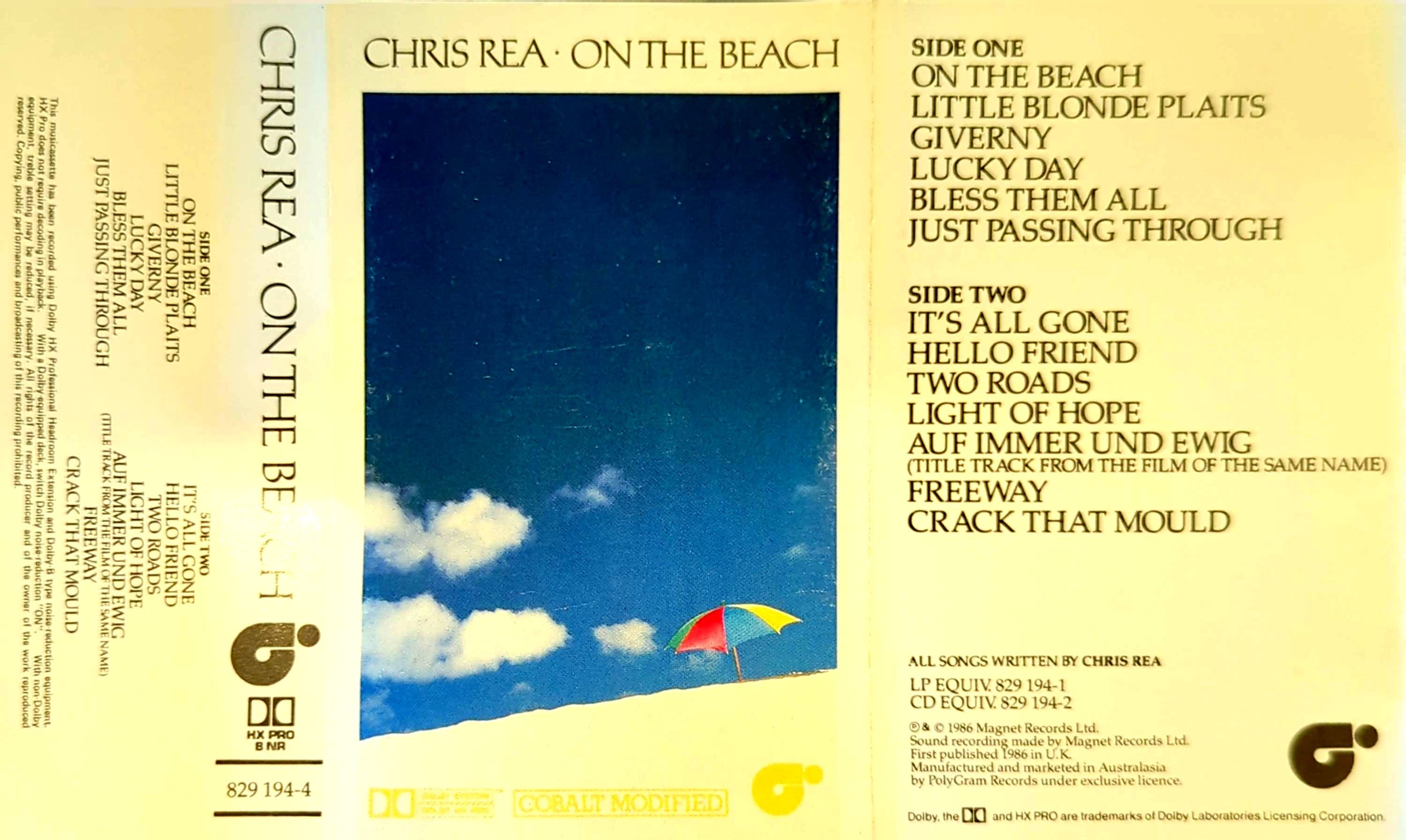 Chris Rea - On The Beach Cassette