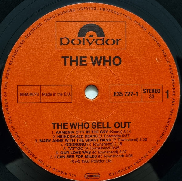 Who - The Who Sell Out Reissue Vinyl LP (Used)