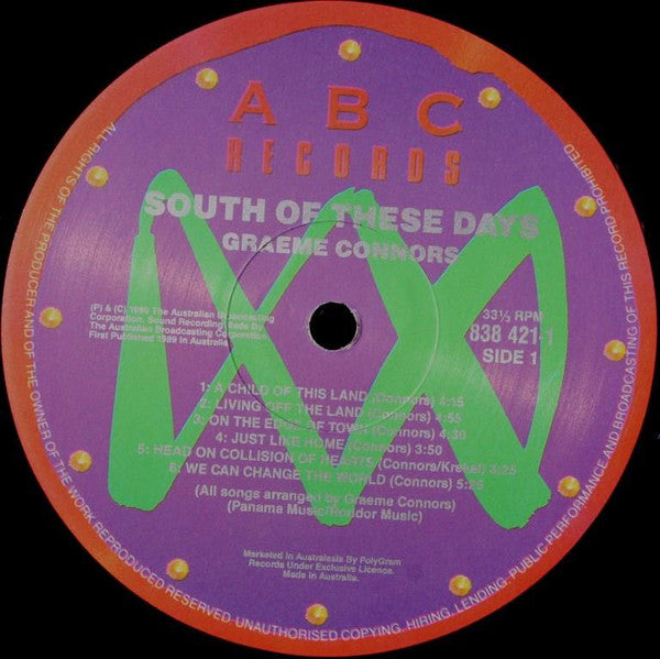 Graeme Connors - South Of These Days Vinyl LP (Used)