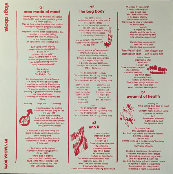 Viagra Boys - Viagr Aboys Transparent Pink/White Coloured Vinyl LP + CD (Used)