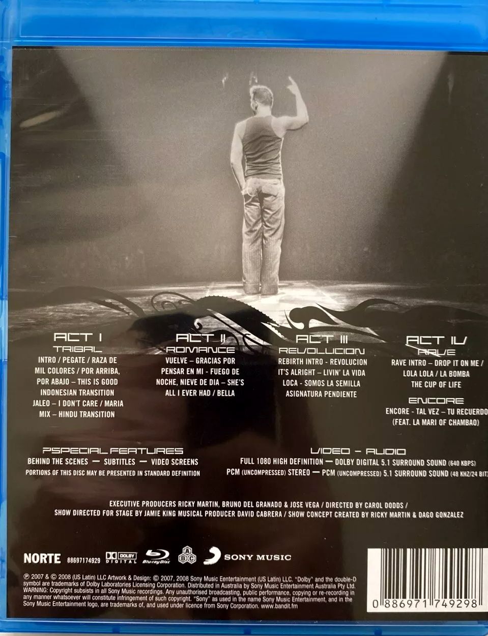 Ricky Martin – Black And White Tour Blu-Ray DVD