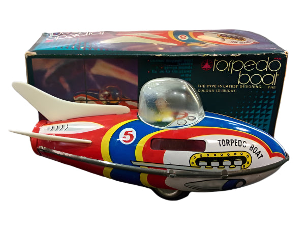 Torpedo Boat Tin Toy Collectable Figure