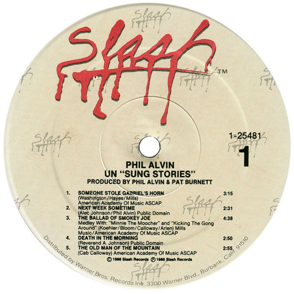 Phil Alvin - Un (Sung Stories) Vinyl LP (Used)