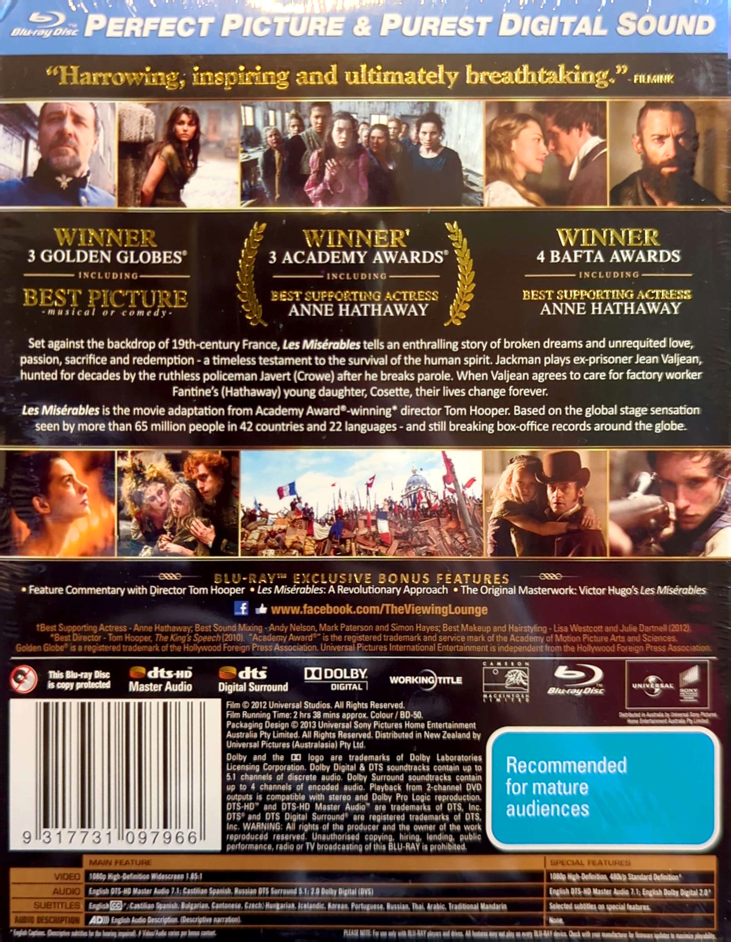 Les Miserables: The Musical Phenomenon (2012) Blu-Ray DVD (New)