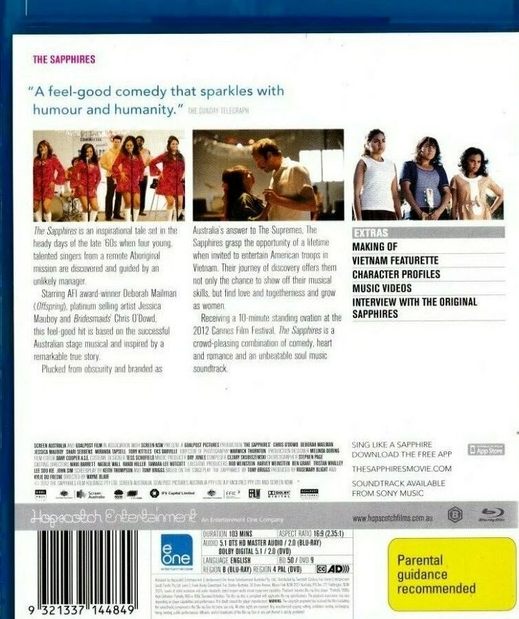 Sapphires (2012) Blu-Ray + DVD (Doubleplay)