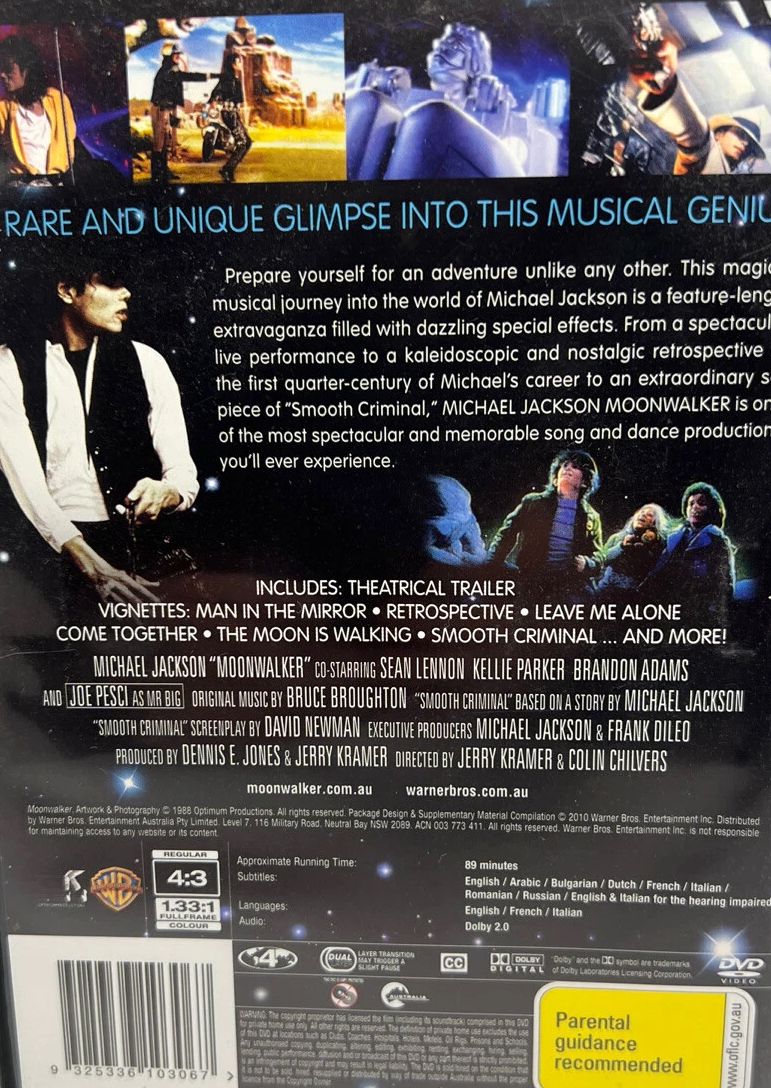 Michael Jackson - Moonwalker (1988) DVD