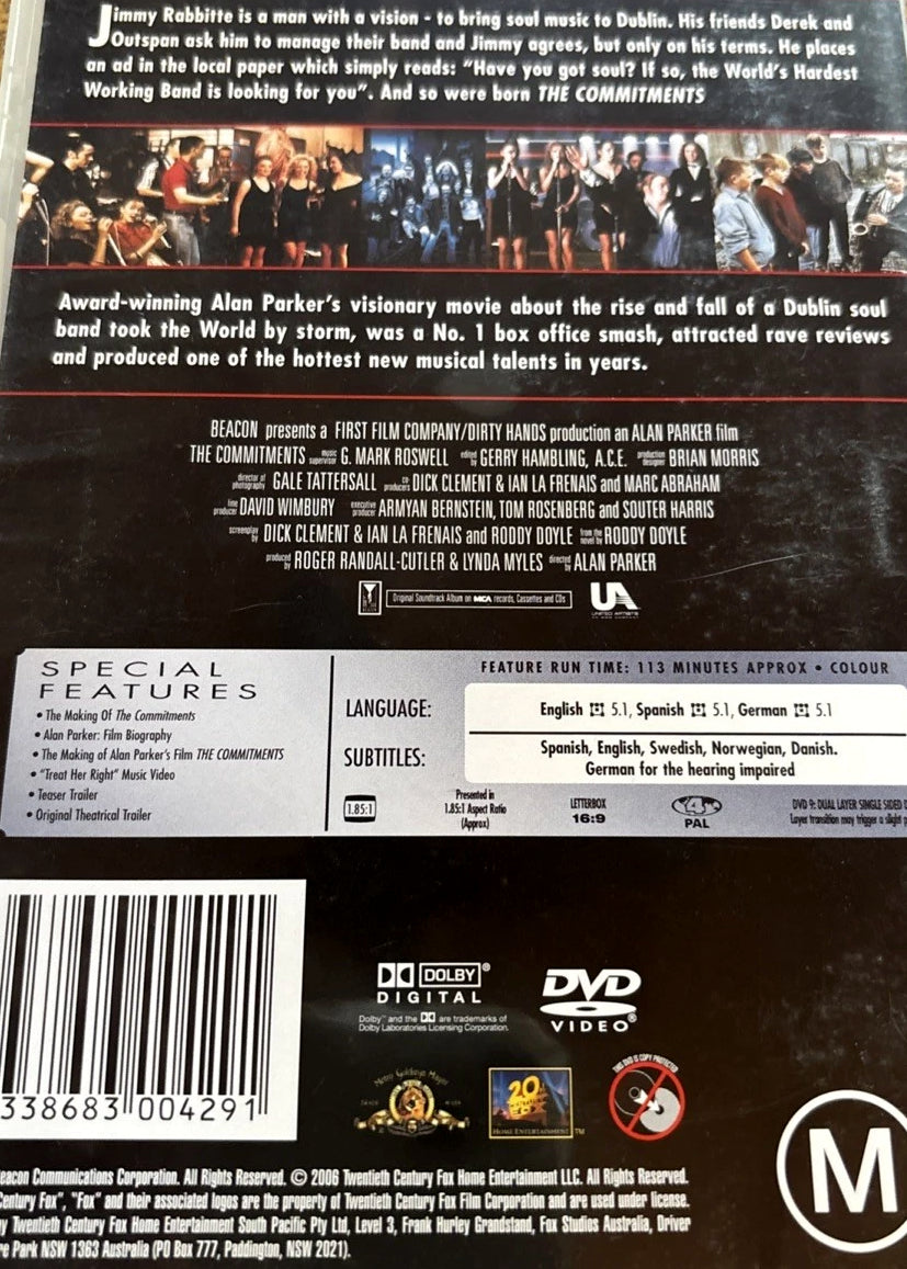 Commitments - The Commitments (Special Ed): Alan Parker Film DVD