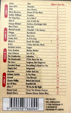 Various Artists - 100% Hits The Best Of '96 2 Cassette Tape