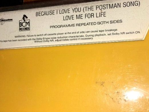 Stevie B - Because I Love You (The Postman Song) / Love Me For Life Cassette Single