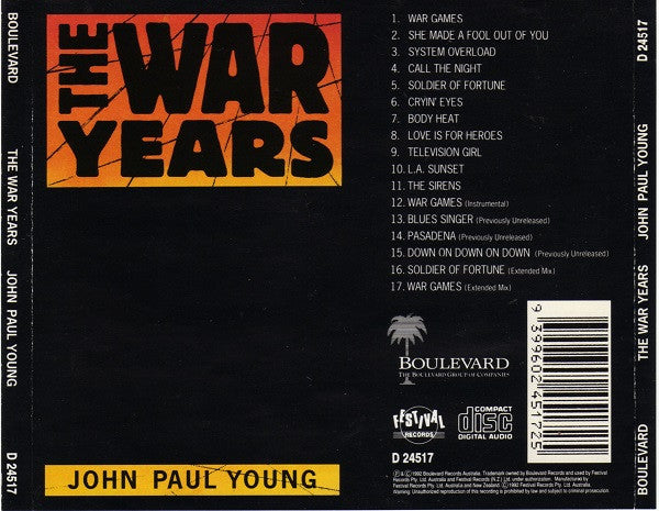 John Paul Young - The War Years CD