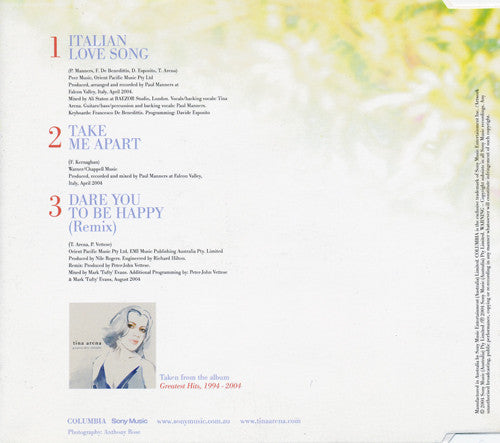 Tina Arena - Italian Love Song 3 Track CD Single