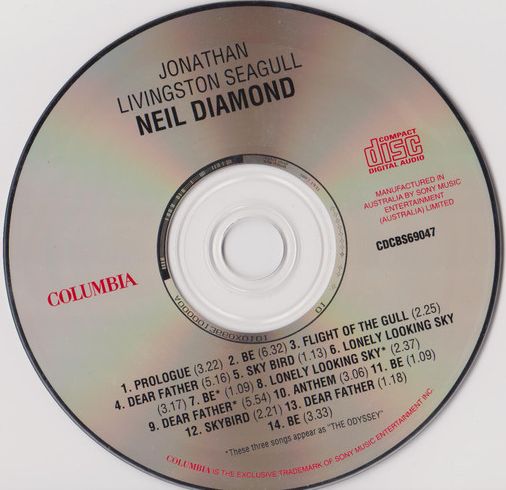 Soundtrack - Jonathan Livingston Seagull (Original Motion Picture Soundtrack) Neil Diamond CD