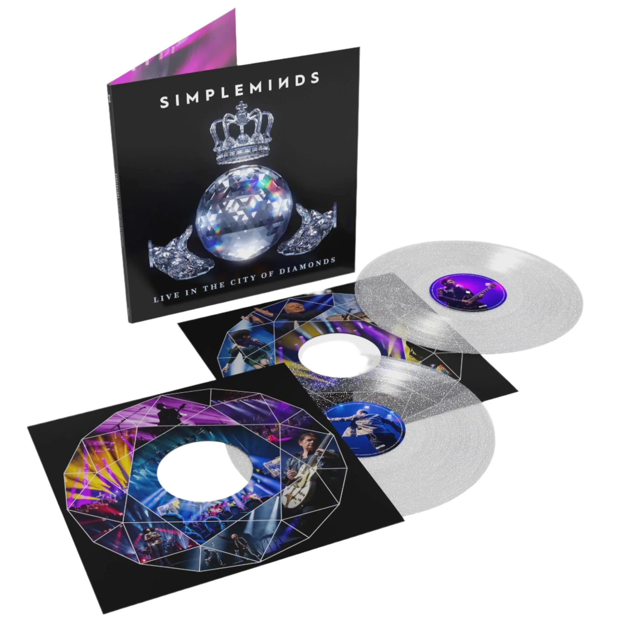 Simple Minds - Live In The City Of Diamonds AU Exclusive Clear / Glitter Coloured Vinyl LP