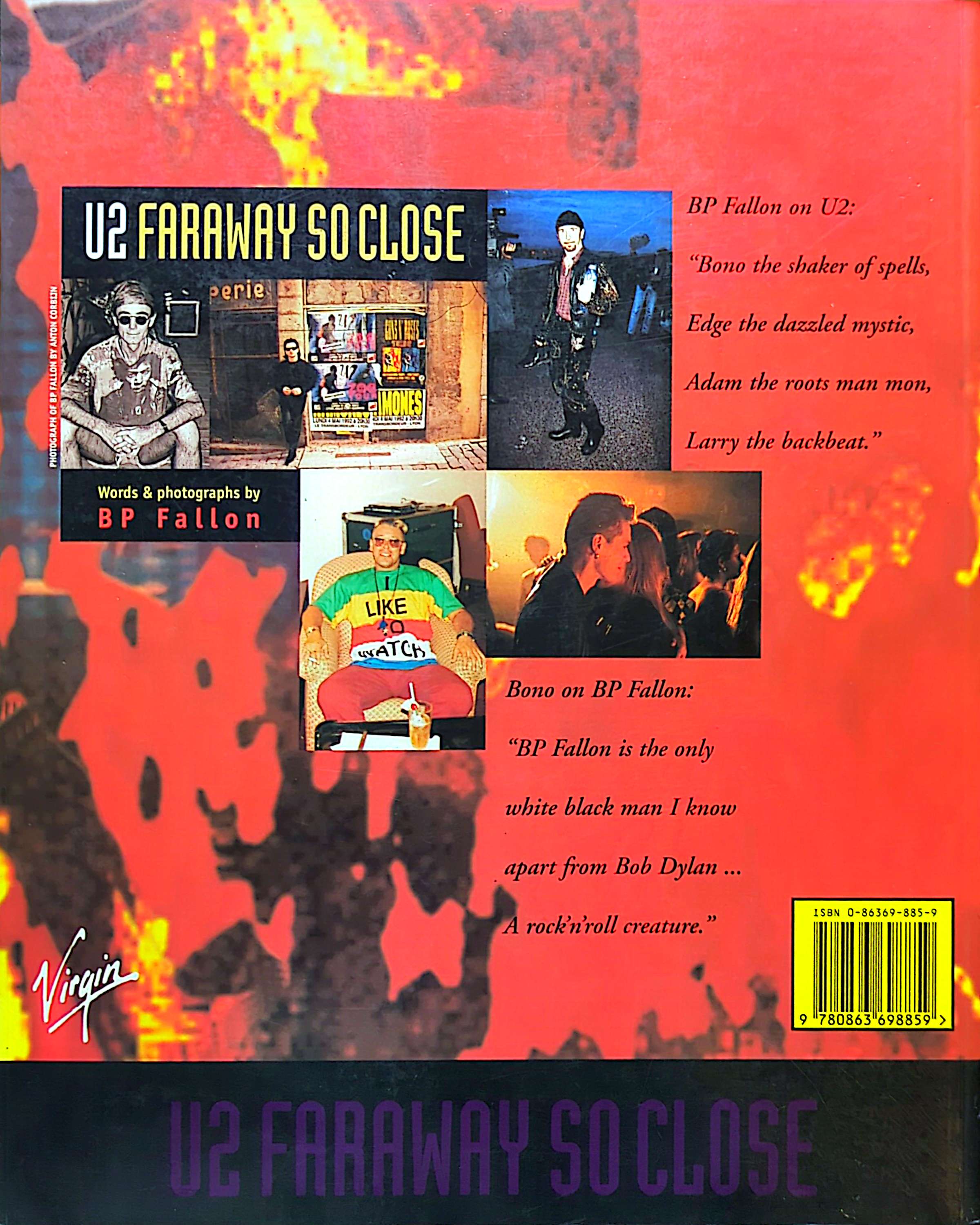 U2 - Faraway So Close by BP Fallon Softcover Book (1994)