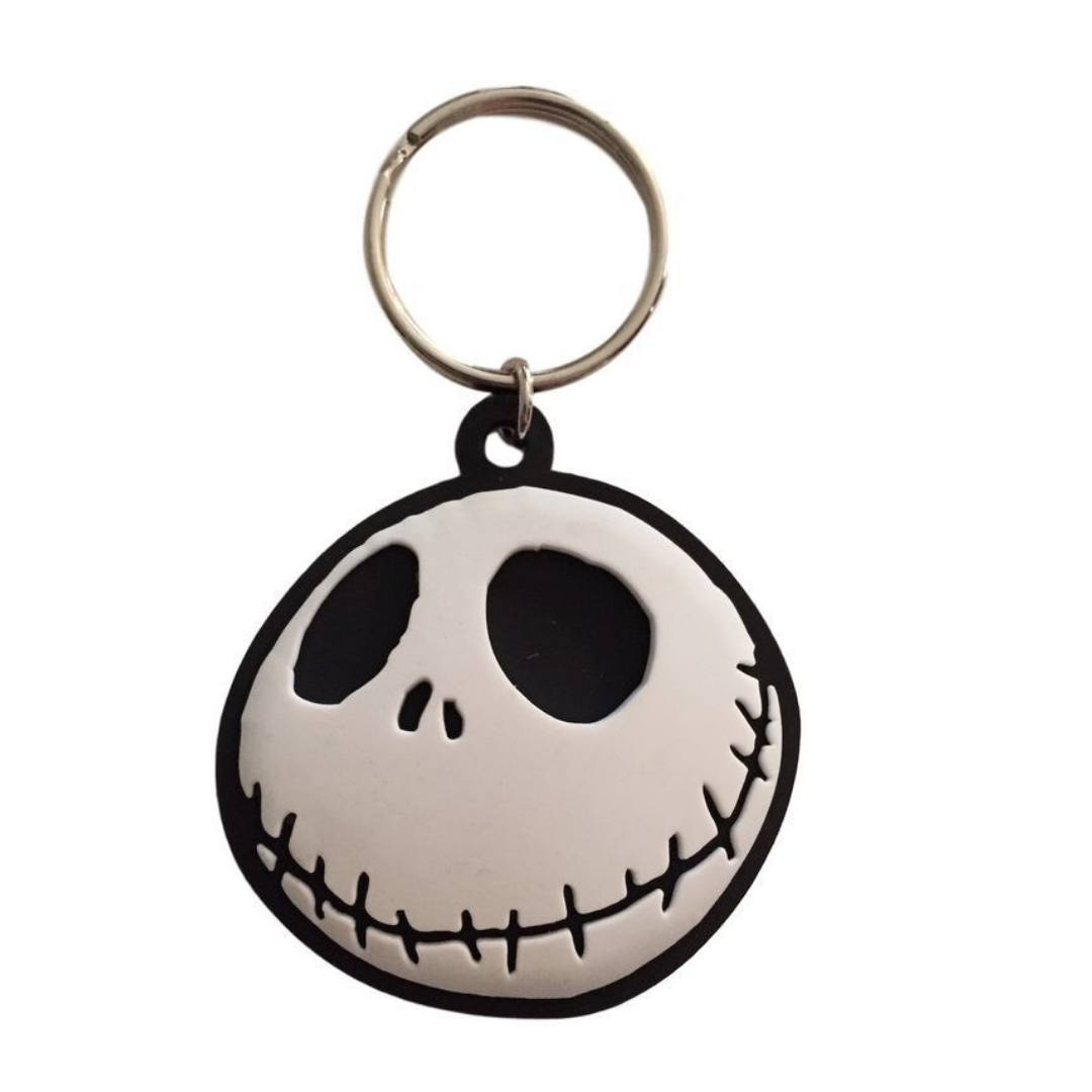 Nightmare Before Christmas - Jack Skellington Face Rubber Keychain