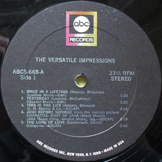 Impressions - The Versatile Impressions Vinyl LP (Used)