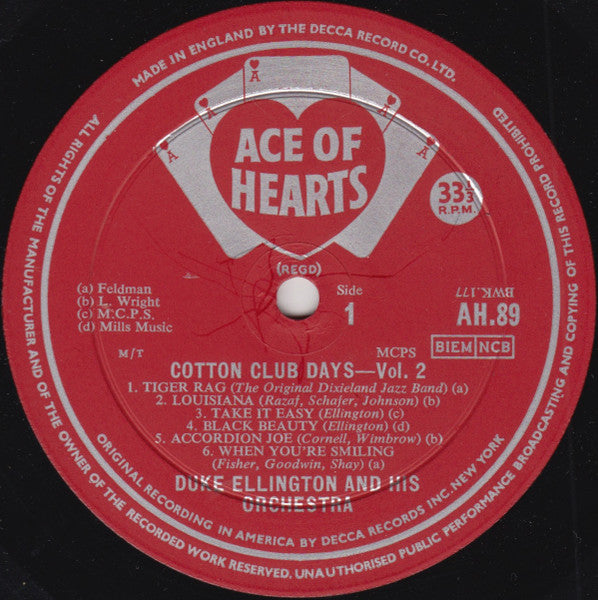 Duke Ellington & His Orchestra - Cotton Club Days Vol. 2 Vinyl LP (Used)