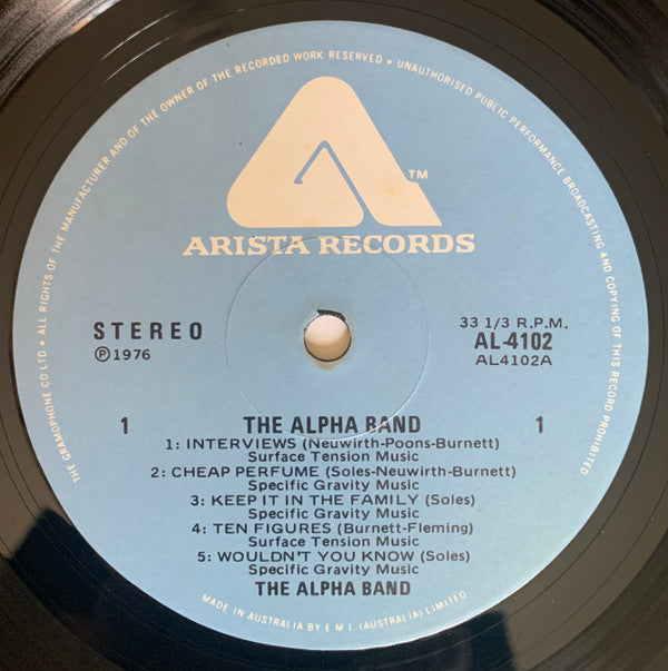 Alpha Band - Alpha Band Vinyl LP (Used)