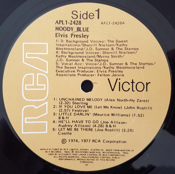 Elvis Presley - Moody Blue Vinyl LP (Used)