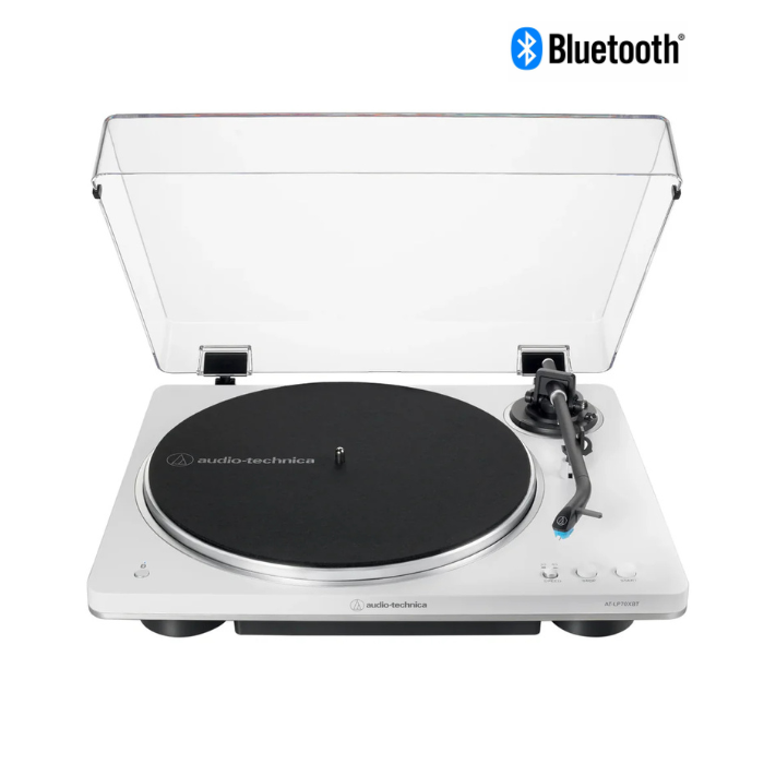 Audio Technica - LP70XBT White/Silver Fully Automatic Bluetooth Turntable