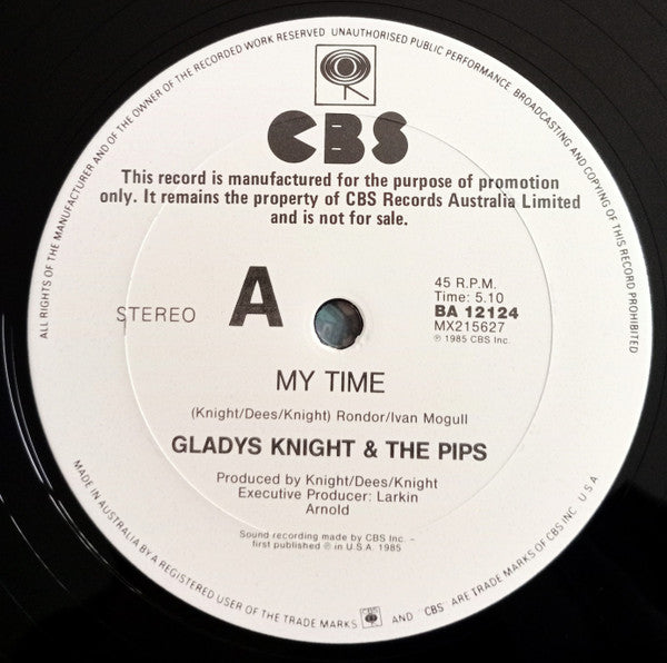 Gladys Knight & The Pips - My Time Promo 12" Vinyl Single (Used)